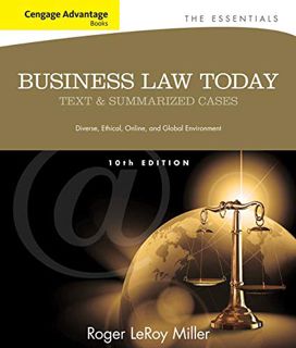 [View] [EPUB KINDLE PDF EBOOK] Cengage Advantage Books: Business Law Today, The Essentials: Text and