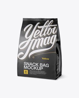 Download Free Matte Snack Bag Mockup - Half Side View PSD Templates