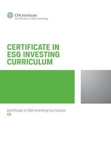 ACCESS [EPUB KINDLE PDF EBOOK] Certificate in ESG Investing Curriculum: ESG Investing Official Train
