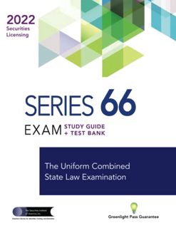GET [EPUB KINDLE PDF EBOOK] SERIES 66 EXAM STUDY GUIDE 2022 + TEST BANK by unknown 📙