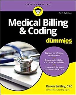VIEW [EBOOK EPUB KINDLE PDF] Medical Billing & Coding For Dummies by Karen Smiley ✔️
