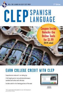 [ACCESS] [PDF EBOOK EPUB KINDLE] CLEP Spanish Language Book + Online (CLEP Test Preparation) by  Viv