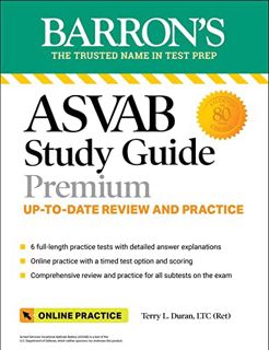 View EPUB KINDLE PDF EBOOK ASVAB Study Guide Premium: 6 Practice Tests + Comprehensive Review + Onli