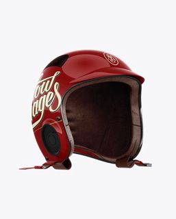 Download Free Vintage Motorcycle Helmet Mockup - Right Halfside View Apparel Mockups PSD Templates