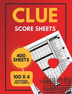 ACCESS [EPUB KINDLE PDF EBOOK] Clue Replacement Pads: Small Size Clue Score Sheets Two Sided (400 sh