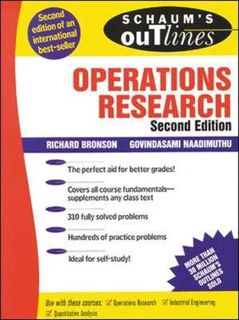 [VIEW] EBOOK EPUB KINDLE PDF Schaum's Outline of Operations Research by  Richard Bronson &  Govindas