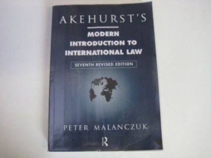 [VIEW] [EBOOK EPUB KINDLE PDF] Akehurst's Modern Introduction to International Law by  Peter Malancz