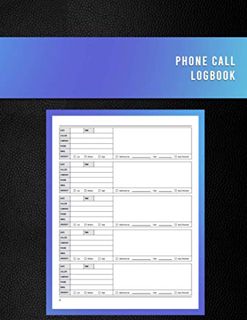 VIEW [PDF EBOOK EPUB KINDLE] Phone Call Logbook: Phone call message log for telephone operators in o