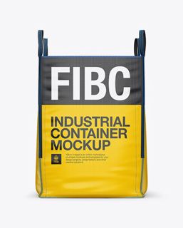 Download Free FIBC Big Bag Mockup - Front View & Sack Mockups PSD Templates