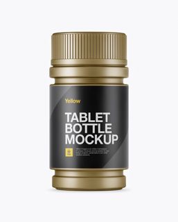 Download Free Matte Metallic Pill Bottle Mockup Mockups PSD Templates