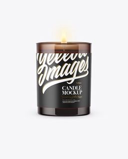 94+ Download Free Amber Glass Candle Mockup Object Mockups PSD Templates
