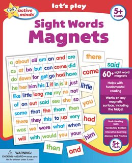 (Book) Read Active Minds Sight Words Magnets - Learn and Practice Language Building Skills needed f