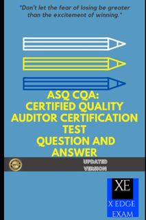 ((Read_[P.D.F])) ASQ CQA  CERTIFIED QUALITY AUDITOR CERTIFICATION TEST QUESTION AND ANSWER EPUB