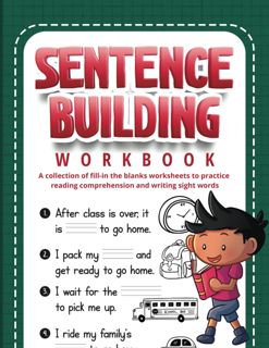 PDF KINDLE)DOWNLOAD Sentence Building Workbook  A collection of fill-in the blanks worksheets to