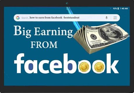 How to earn money from Facebook account.
