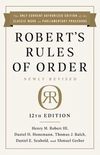 Read Robert's Rules of Order Author Henry Martyn Robert FREE *(Book)