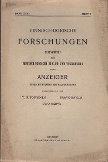 Letöltés [PDF] Finnisch-ugrische Forschungen Band XXVI Heft 1.