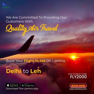 Best flight deal on Delhi to Leh Flight Ticket | Get 10% OFF