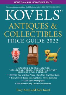 #Book by Terry Kovel: Kovels' Antiques and Collectibles Price Guide 2022