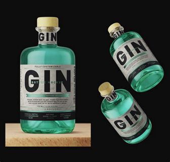 395+ Free Download Gin Bottle Mockup Psd Template