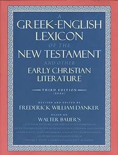 [Readings] Read: A Greek-English Lexicon of the New Testament and Other Early Christian Literature,