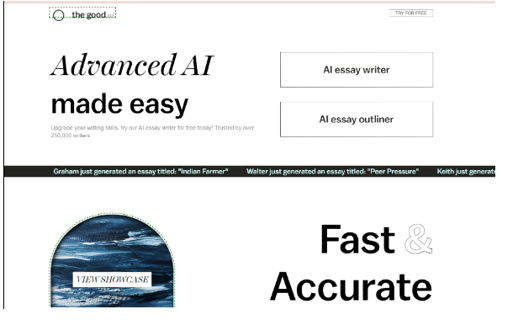 The-Good-AI.com: The Worst AI Essay Outliner Revealed