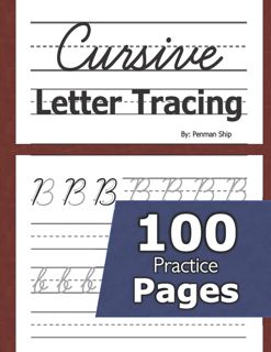 ^^P.D.F_EPUB^^ Cursive Letter Tracing  100 Practice Pages - Letters and Words - Beginning Cursive