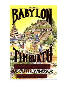 #eBOok by : From Babylon to Timbuktu: A History of the Ancient Black Races Including the B