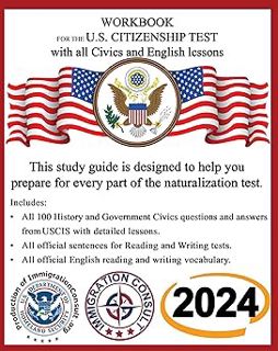 [PDF] Download Workbook for the US Citizenship test with all Civics and English test lessons: Study