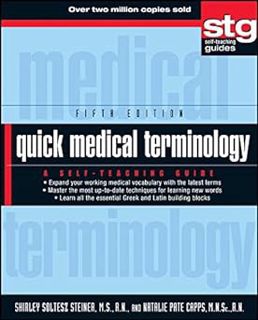 [BEST PDF] Download Quick Medical Terminology: A Self-Teaching Guide (Wiley Self-Teaching Guides Bo