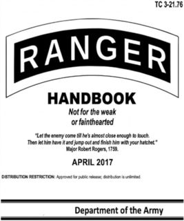 [EPUB/PDF] Download Ranger Handbook: TC 3-21.76, April 2017 Edition