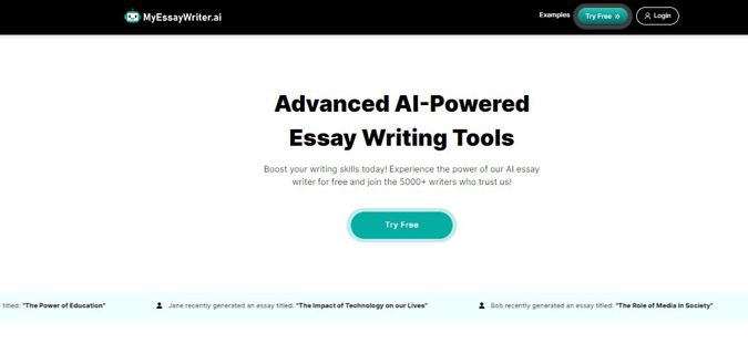 Exploring the Power of Advanced AI-Powered Essay Tools by MyEssayWriter AI