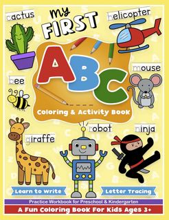 ( KINDLE)- DOWNLOAD First ABC Coloring and Activity Book  Learn to write  letter tracing  and alph