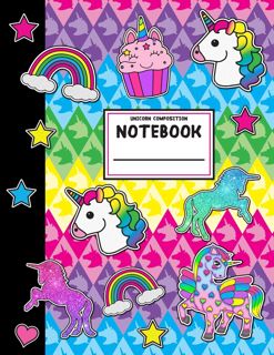 PDF READ)DOWNLOAD Unicorn Composition Notebook  Wide Ruled School Office Home Student Teacher 112