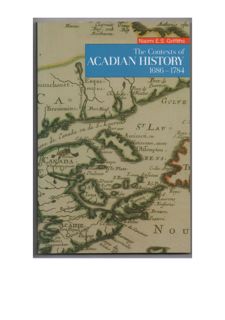[Books] Download The Contexts of Acadian History, 1686-1784 (Winthrop Pickard Bell Lectures in Mari