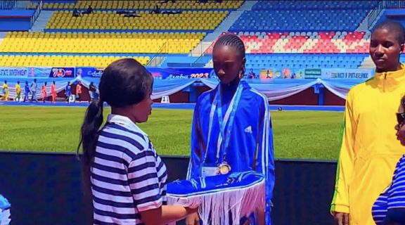 NYG2023: 11 years Old  Team Cross River Athlete scooped  a Silver medal in 1500m