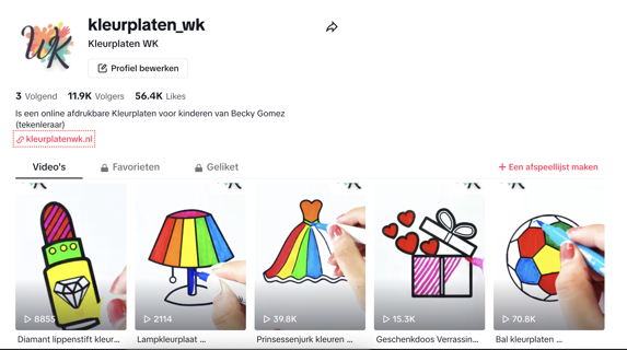 Relax with @kleurplaten_wk coloring TikTok channel for kids