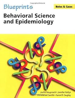 📖˜ <![[Amazon.com]] Blueprints Notes & Cases: Behavioral Science and Epidemiology (Blueprints Note