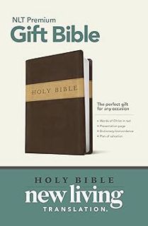🔥 <![Goodreads Premium Gift Bible NLT, TuTone (LeatherLike, Dark Brown/Tan, Red Letter)] [K.I.N.D.L