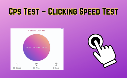 Click Speed Test / CPS Test - Check Clicks Per Second