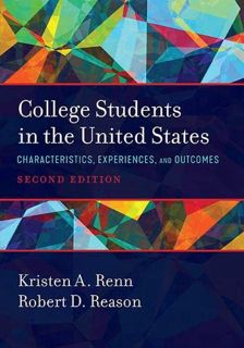 ( KINDLE)- DOWNLOAD College Students in the United States  Characteristics  Experiences  and Outco