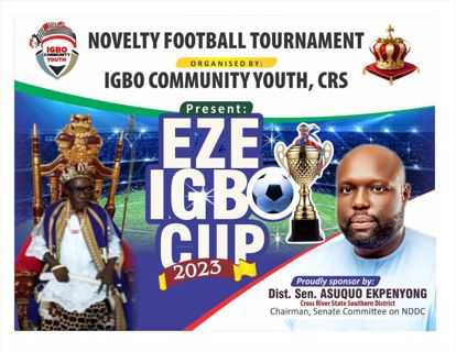 Senator Asuquo Ekpenyong Sponsors Eze Igbo Youths Football Fiesta in Calabar.