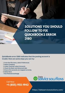 Solutions You Should Follow to Fix QuickBooks Error 3180