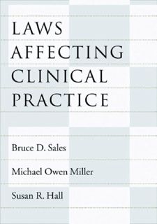 Online R.E.A.D Laws Affecting Clinical Practice (Law and Public Policy)