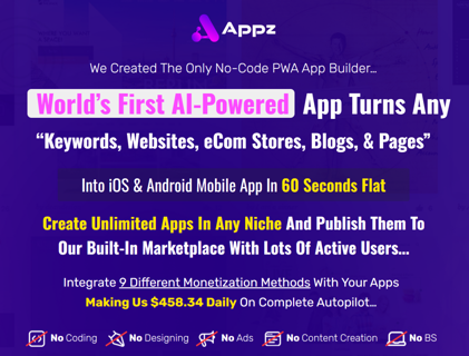 Appz Review: The World’s First No-Code PWA App Builder!