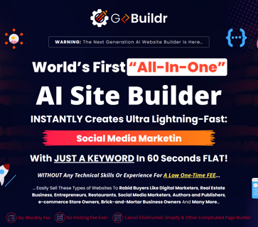 GoBuildr Review: World’s First “All-In-One” AI Site Builder!