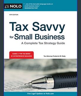 GET [PDF Tax Savvy for Small Business: A Complete Tax Strategy Guide     Nineteenth Edition