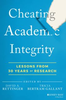 (Download) Read Cheating Academic Integrity  Lessons from 30 Years of Research ^^Full_Books^^