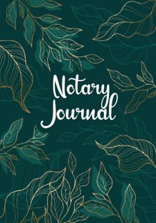 READ B.O.O.K Notary Journal: luxury Floral Cover - Notary Public Record Book - Notary Public