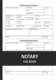 READ B.O.O.K Notary Journal: Official Journal of Notarial Acts | Notary Public Record Book |